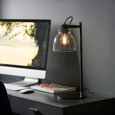 Image of Luxia Tilly Tinted Glass Desk Lamp