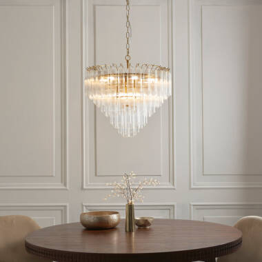 Image of Luxia Lautrec Fluted Glass Chandelier