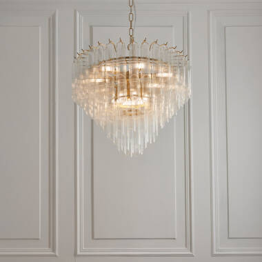 Image of Luxia Lautrec Fluted Glass Chandelier