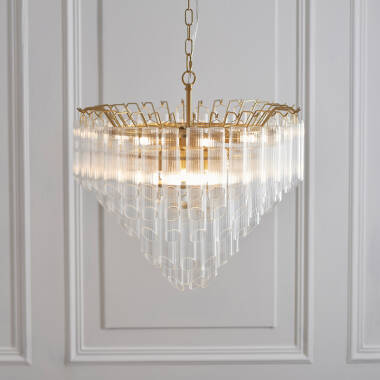 Image of Luxia Lautrec Fluted Glass Chandelier