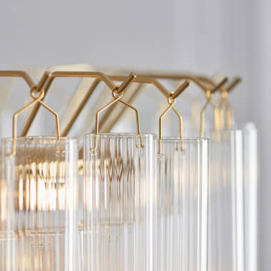 Image of Luxia Lautrec Fluted Glass Chandelier