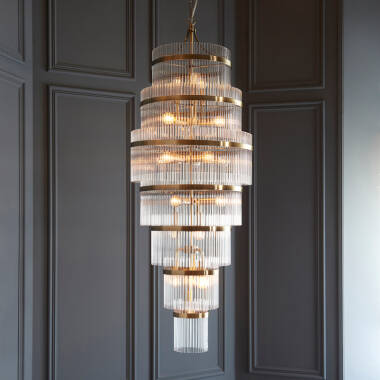 Image of Luxia Torquay 21 Light Glass Chandelier