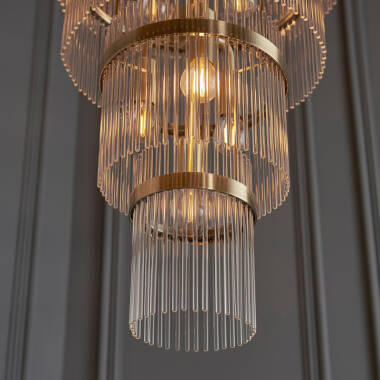 Image of Luxia Torquay 21 Light Glass Chandelier