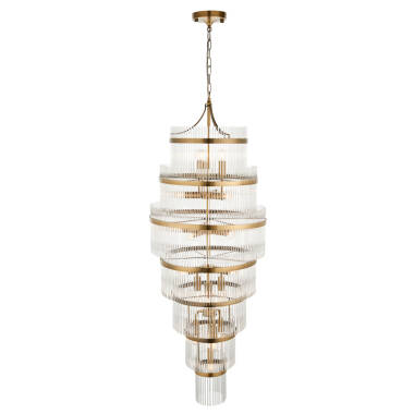 Image of Luxia Torquay 21 Light Glass Chandelier