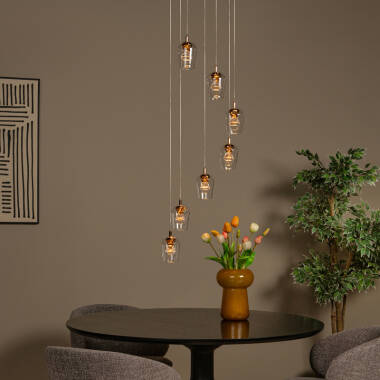 Image of Lucide Berliane 7 Light LED Glass Cluster Ceiling Pendant