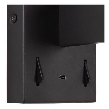 Image of Lucide Finan LED Wall Light with Reading Light and USB Charging Port
