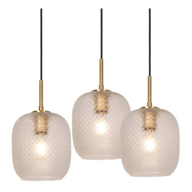 Image of Lucide Alicent Glass 3 Light Cluster Ceiling Pendant
