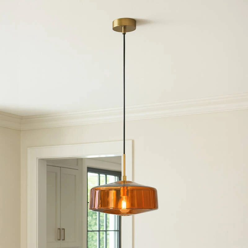 Image of Wisteria Smokey Glass Ceiling Pendant Light
