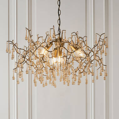 Image of Luxia Rain Glass Chandelier