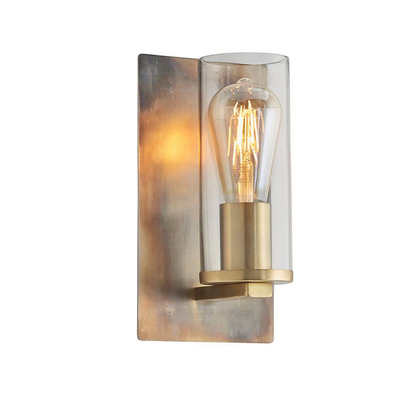 Image of Luxia Brooklyn Glass Flush Wall Light