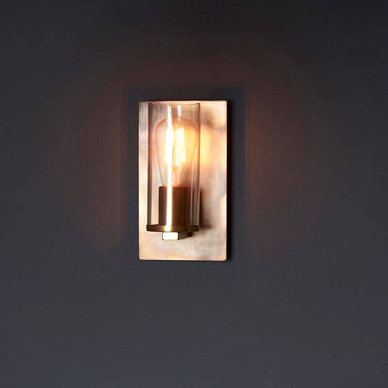 Image of Luxia Brooklyn Glass Flush Wall Light