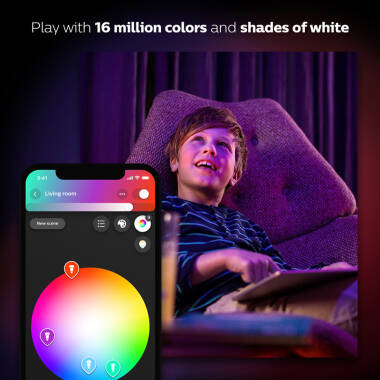 Image of Philips Hue 9W Multi Colour Smart Dimmable LED Bulb Screw Cap - Pack of 2