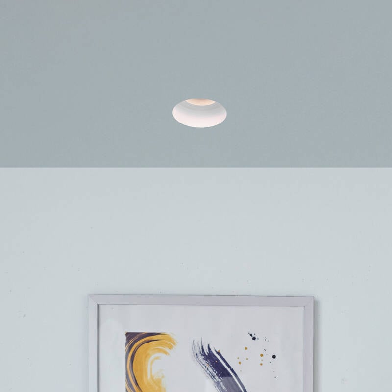 Image of Envirolight Round Recessed Plaster-In Trimless IP65 Fire Rated Fixed Downlight