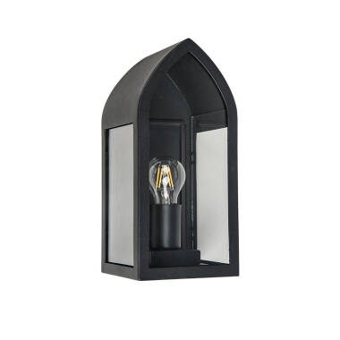 Image of Westport Darwin Glass Half Lantern Outdoor Wall Light