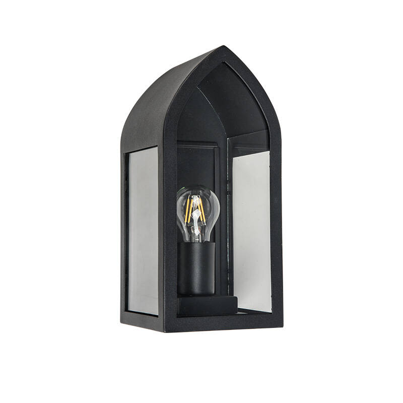 Image of Westport Darwin Glass Half Lantern Outdoor Wall Light