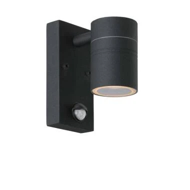 Image of Lucide Arne LED Outdoor Wall Light with PIR Sensor