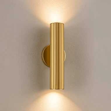 Image of Westport Silk Knurl Ridged 250 Up & Down Wall Light