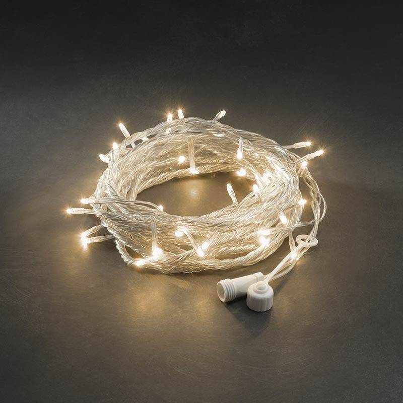 Image of Konstsmide 10M Connectable Warm White LED String Lights - Clear Cable