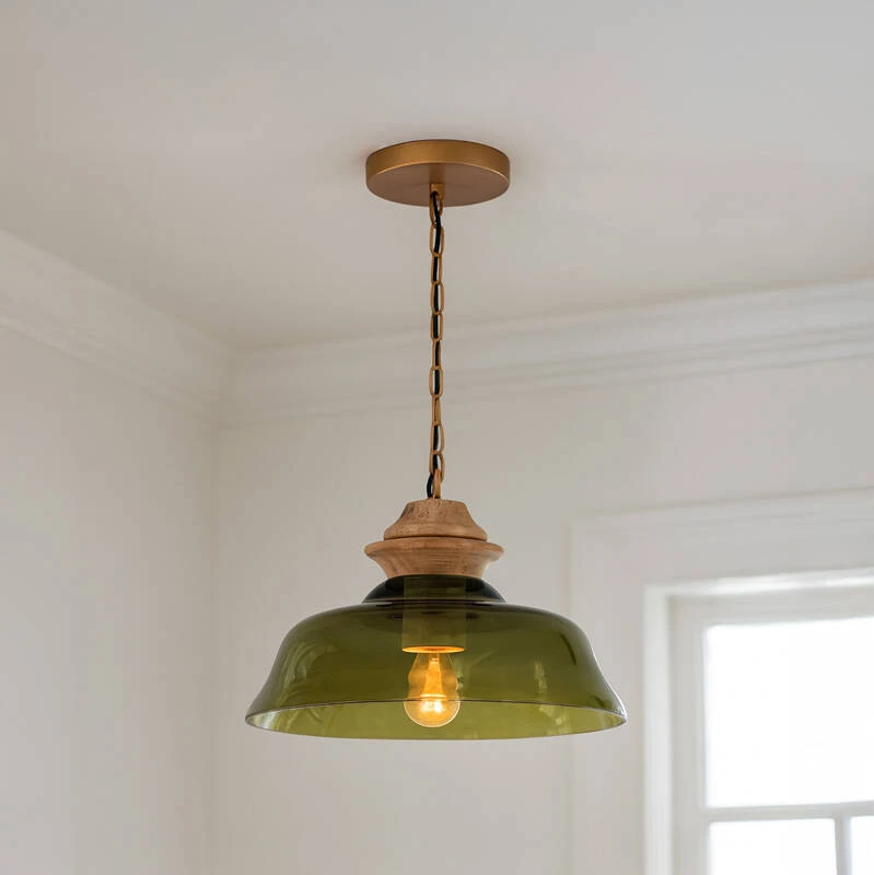 Image of Khudi & Khora Brook Glass Ceiling Pendant Light