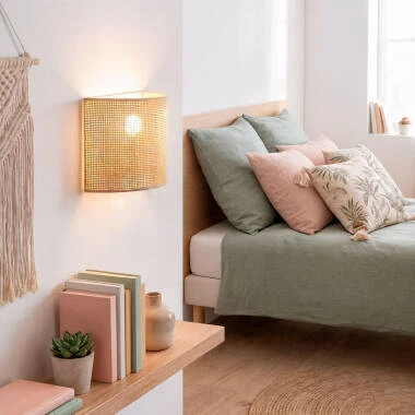 Image of Edit Baracoa Rattan Flush Wall Light