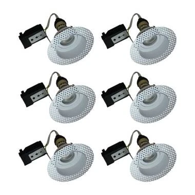 Trimless Plaster-In Tiltable Downlight - Pack of 6