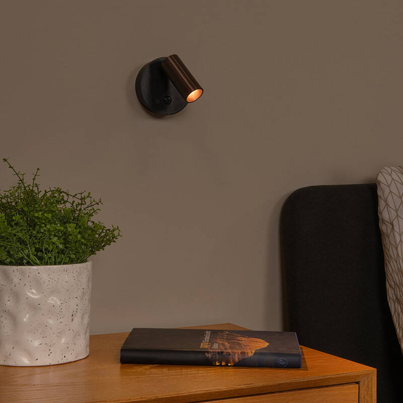 Image of Lucide Toni USB Rechargeable LED Touch Reading Light with Motion Switch