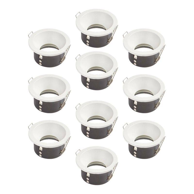 Image of Envirolight Slimline Deep Recessed IP65 Fixed Downlight - Pack of 10