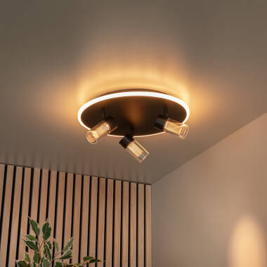 Image of Lucide Everina 3 Light CCT LED Ceiling Spotlight Plate with Remote Control