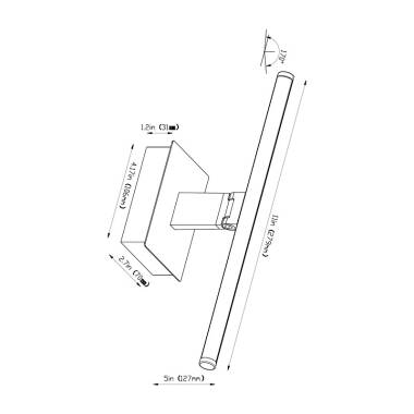 Image of Edit Slimline 279 USB Rechargeable LED Picture Light With Remote Control