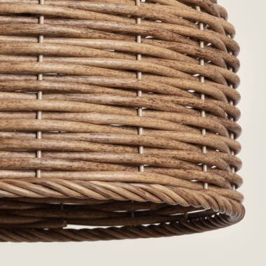 Image of Edit Lea Drum Rattan Ceiling Pendant Light