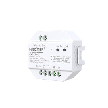 TRIAC RF LED Dimmer Compatible with MiBoxer TRI-C1 Push Button