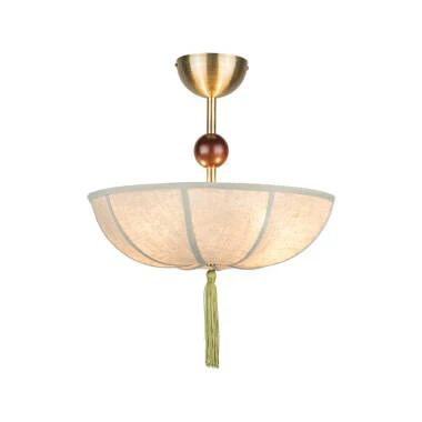 Image of Wisteria Vanta Linen Semi-Flush Ceiling Light