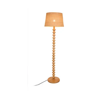 Image of Wisteria Arc Rattan Floor Lamp