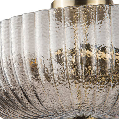Image of Wisteria Pulse Glass Flush Ceiling Uplighter