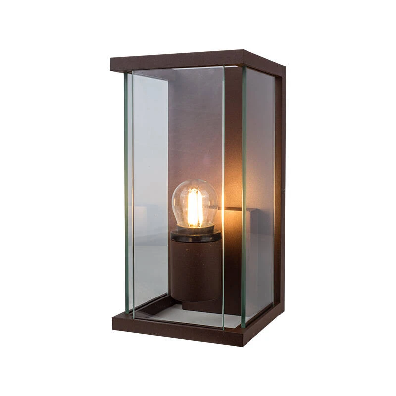 Image of Edit Halo Half Lantern Outdoor Wall Light