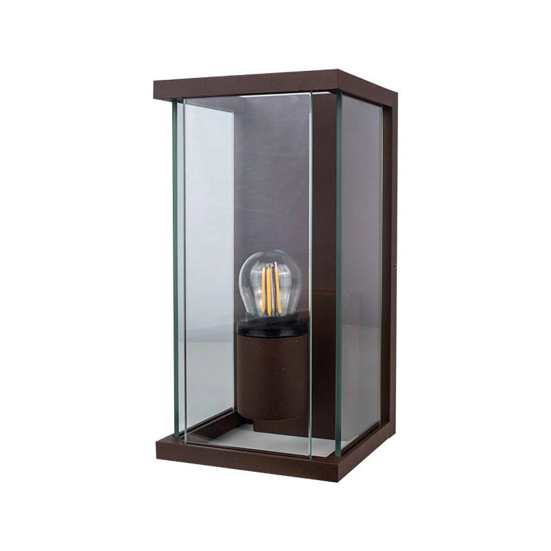 Image of Edit Halo Half Lantern Outdoor Wall Light