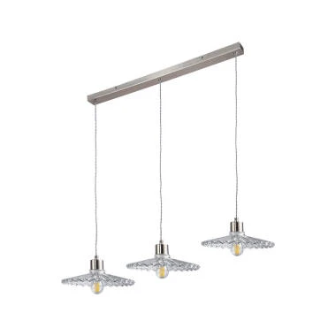 Image of Wisteria Cambridge 3 Light Glass Bar Ceiling Pendant