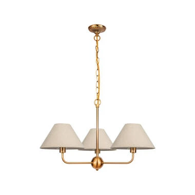 Image of Wisteria Vitra 3 Arm Linen Ceiling Pendant Light