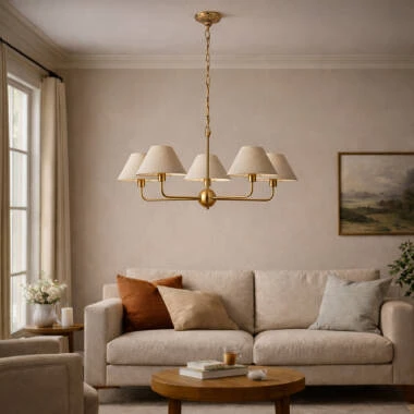 Image of Wisteria Vitra 5 Arm Ceiling Pendant Light