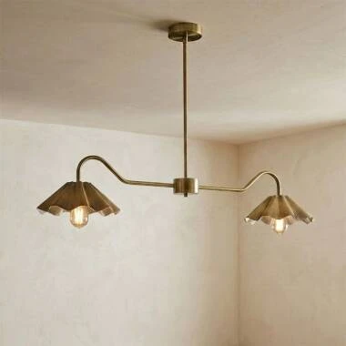 Wisteria Aloura Bar Ceiling Pendant Light - Antique Brass