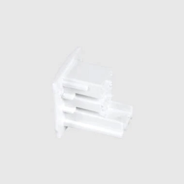 Three Circuit Track Light Square End Cap
