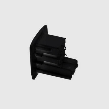 Three Circuit Track Light Square End Cap