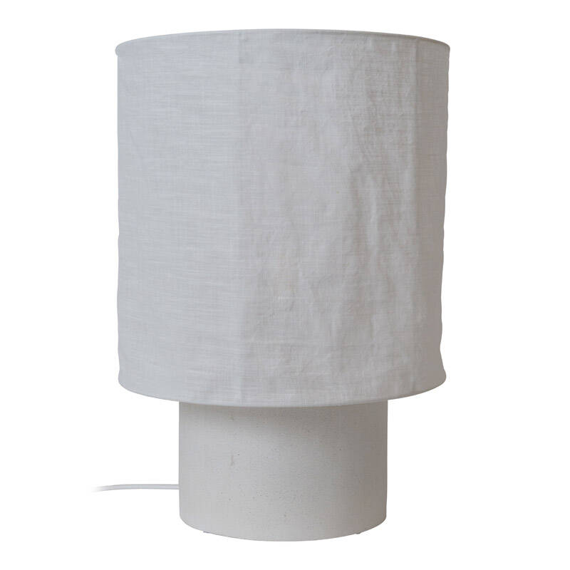 Image of Lucide Tissaja Extra Large Linen Table Lamp