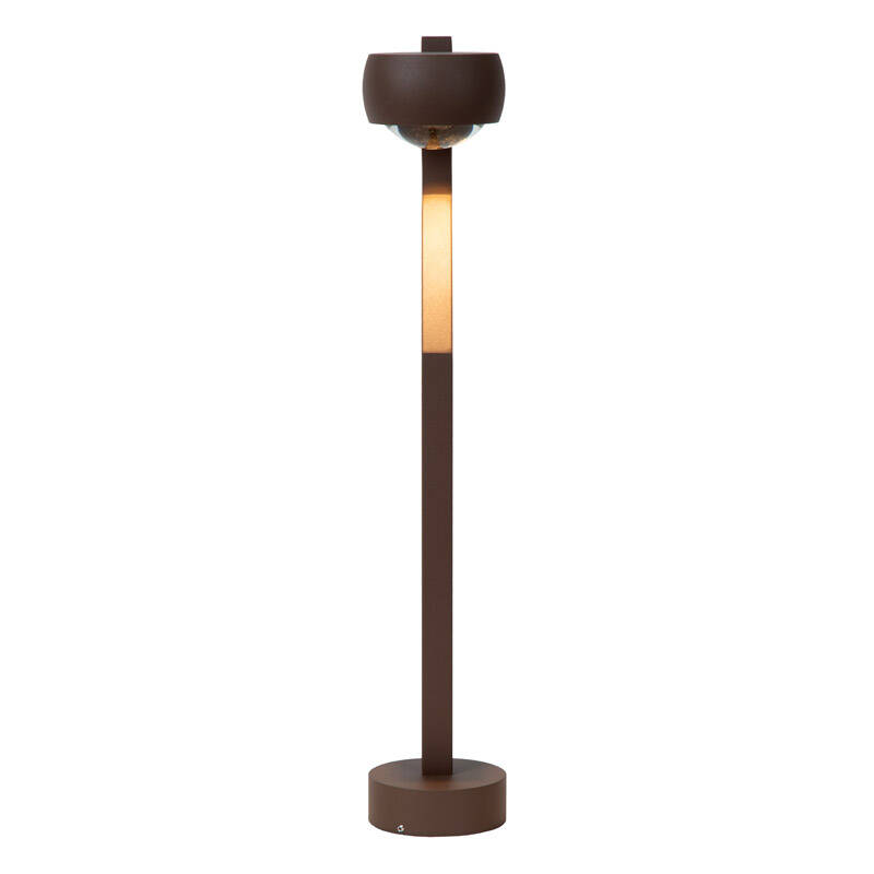 Image of Lucide Estal LED Outdoor Bollard Light Rust Brown - Rust