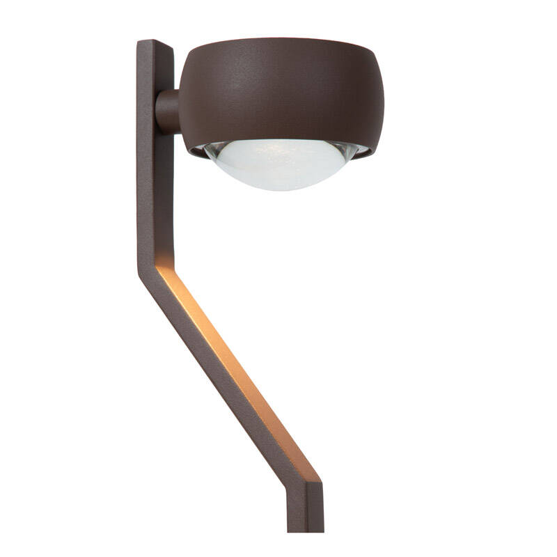 Image of Lucide Estal LED Outdoor Bollard Light Rust Brown - Rust