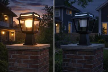 Image of Suri Tower 15W Solar LED Outdoor Pedestal Light
