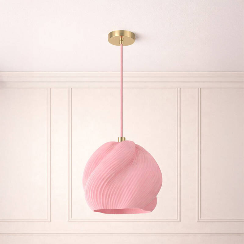 Image of Wisteria Rosey Fibreglass Ceiling Pendant Light
