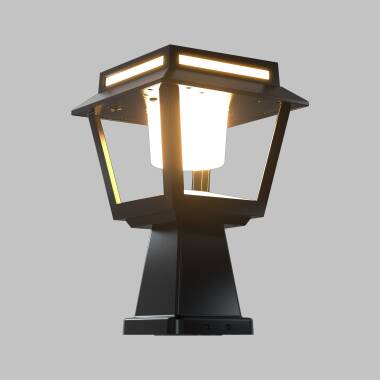 Image of Suri Tower 15W Solar LED Outdoor Pedestal Light