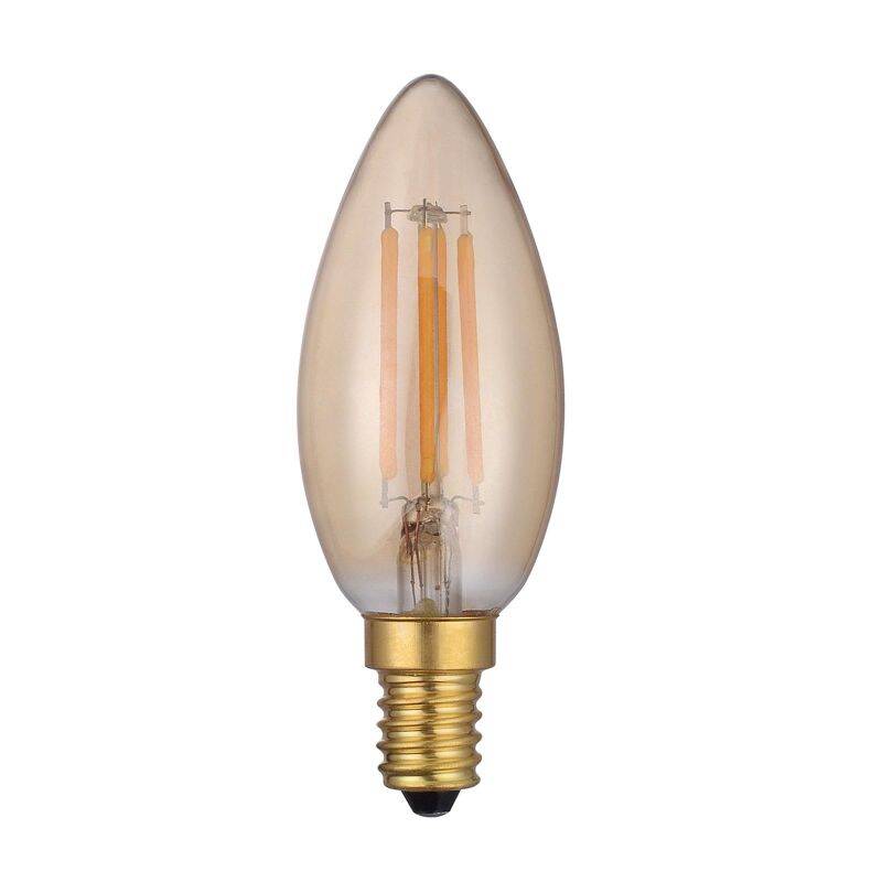 Image of Dar 4W 250lm Dimmable LED Vintage Decorative Filament Candle Bulb - Small Screw Cap