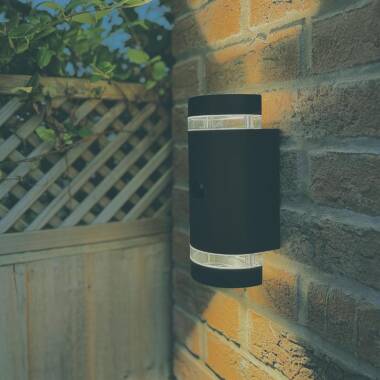 Image of Lutec Focus Outdoor Up & Down Wall Light with PIR Sensor